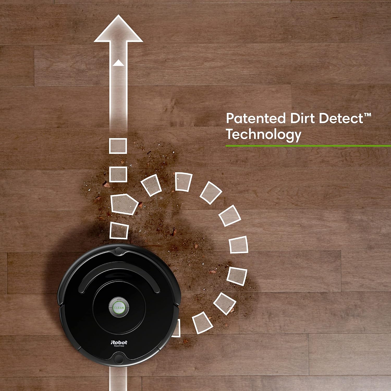 iRobot Roomba Vac Robot Vacuum (Q0120) - Easy to use, Power-Lifting Suction, Multi-Surface Cleaning, Smart Navigation Cleans in Neat Rows, Self-Charging, Alexa, 675