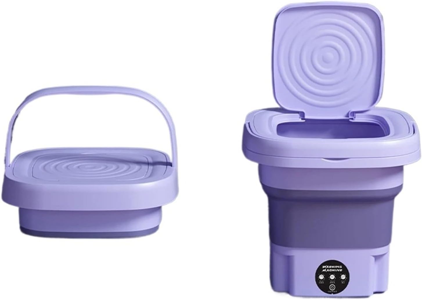 8L Portable Small Foldable Washing Machine With Spin Dryer Compatible With Socks Underwear Panties Washer Household Mini Washing Machine(8pcs,US)