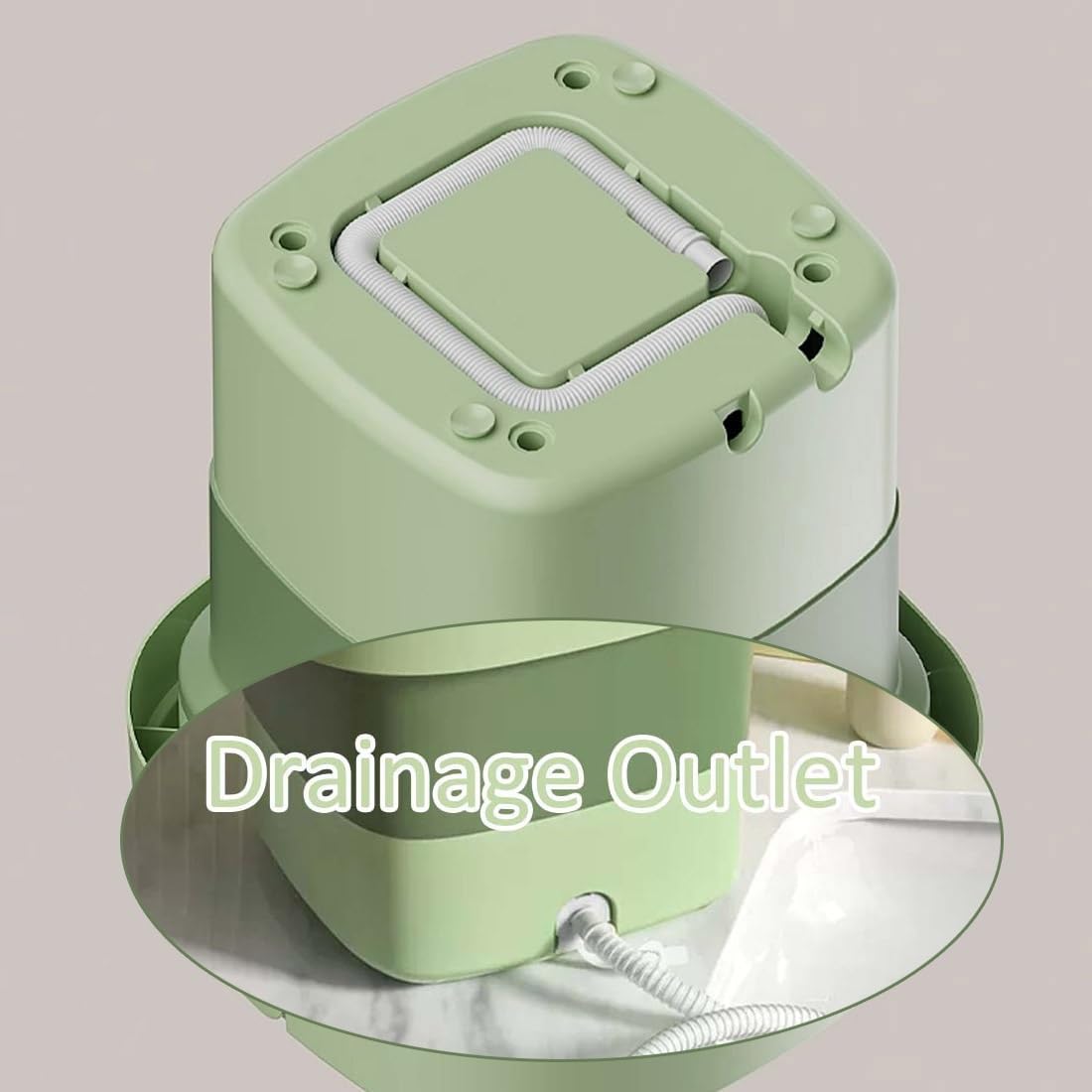 Portable Camping Washing Machine Foldable Mini Washer Small Washing Machine for Apartment Traveling Laundry Camping Underwear Baby Clothes(16L(20x29cm/8x11.4in))