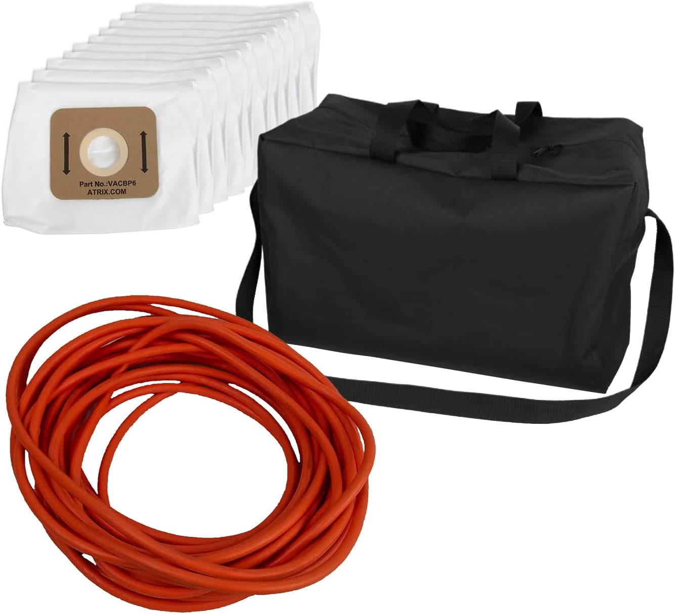 Atrix Ergo Pro Backpack Vacuum Pro Clean Kit – 8-Quart HEPA Commercial Backpack Vacuum with 1400W Motor, 106 CFM Suction, Bonus 10 HEPA Bags, Carry/Storage Bag & 50′ Extension Cord (VACBPAI-PK)