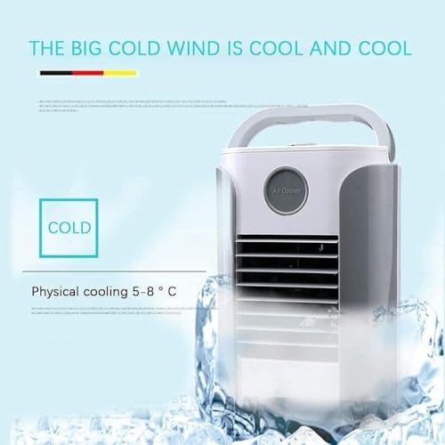 Mini Air Cooler, Portable Mini Air Condition, Personal Air Purifier USB Charging Air Conditioner Fan Refrigerator Air Cooler Nano Fan(Pink)
