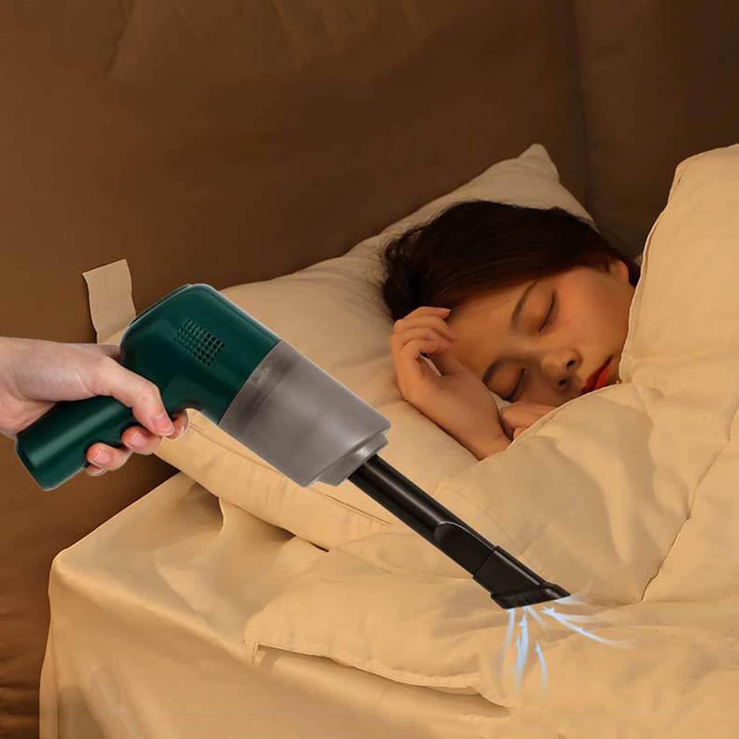 13000PA Rechargeable Car Vacuum Cleaner, Portable Handheld Vac with Powerful Suction Light Weight Wet and Dry Handheld for Home, Office, Car and Pet,Black