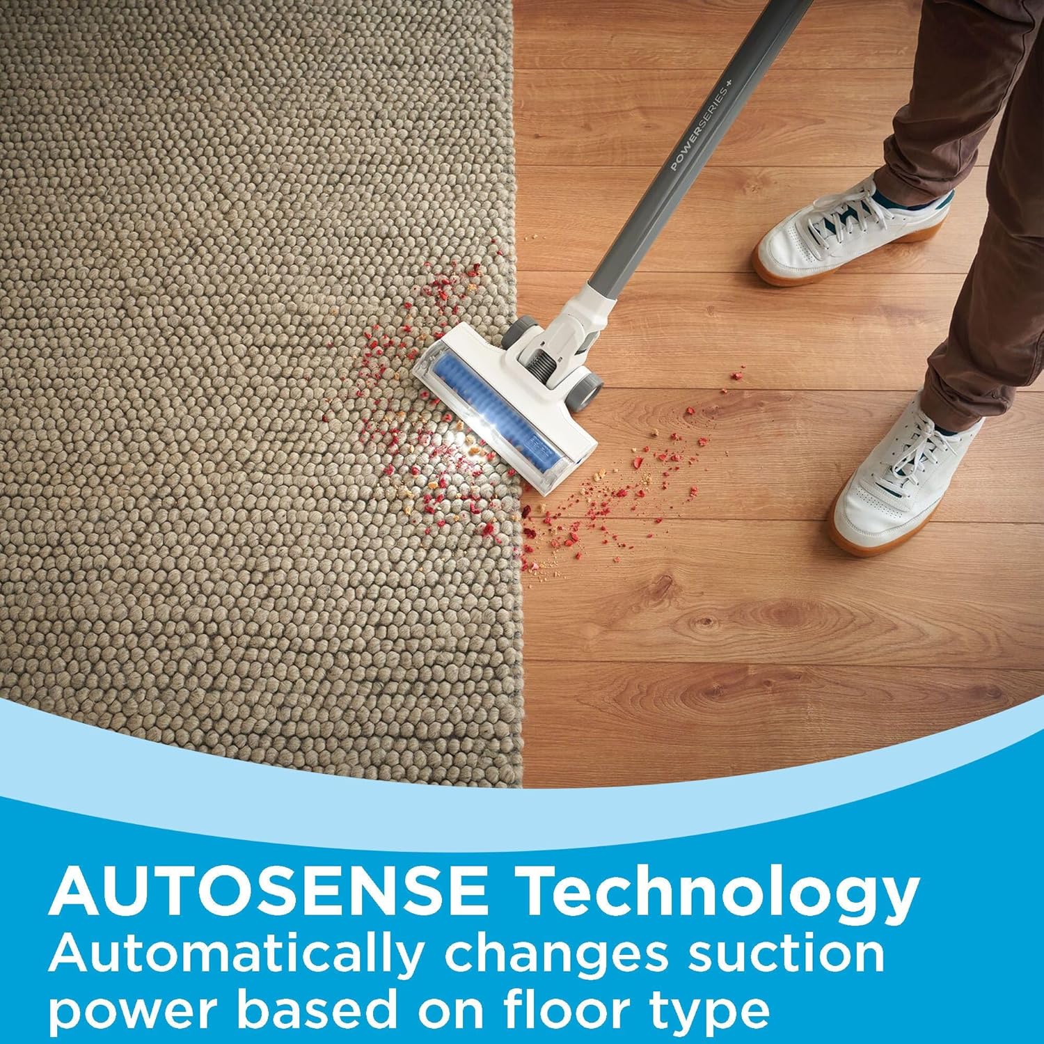 BLACK+DECKER POWERSERIES 16V MAX Stick Vacuum Cordless Rechargeable with LED Lights,Portable Vacuum Cordless, Lightweight, Anti-Tangle, Self-Standing, Multi-Surface, White (BHFEA420J)