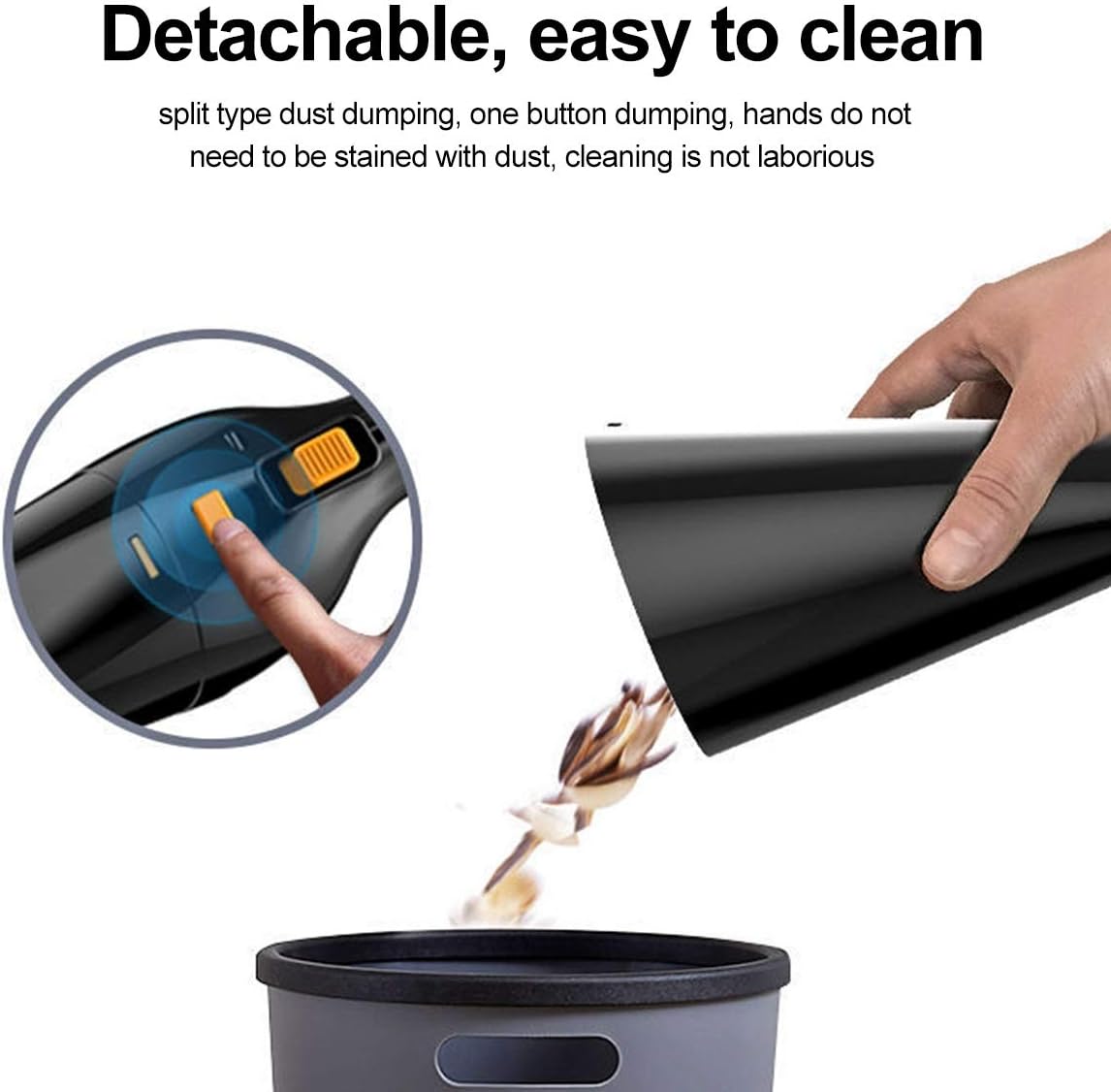 120W Portable Cordless Corded Car Vacuum Cleaner 5500PA Strong Suction Auto Home Office Handheld Vacuum Cleaner