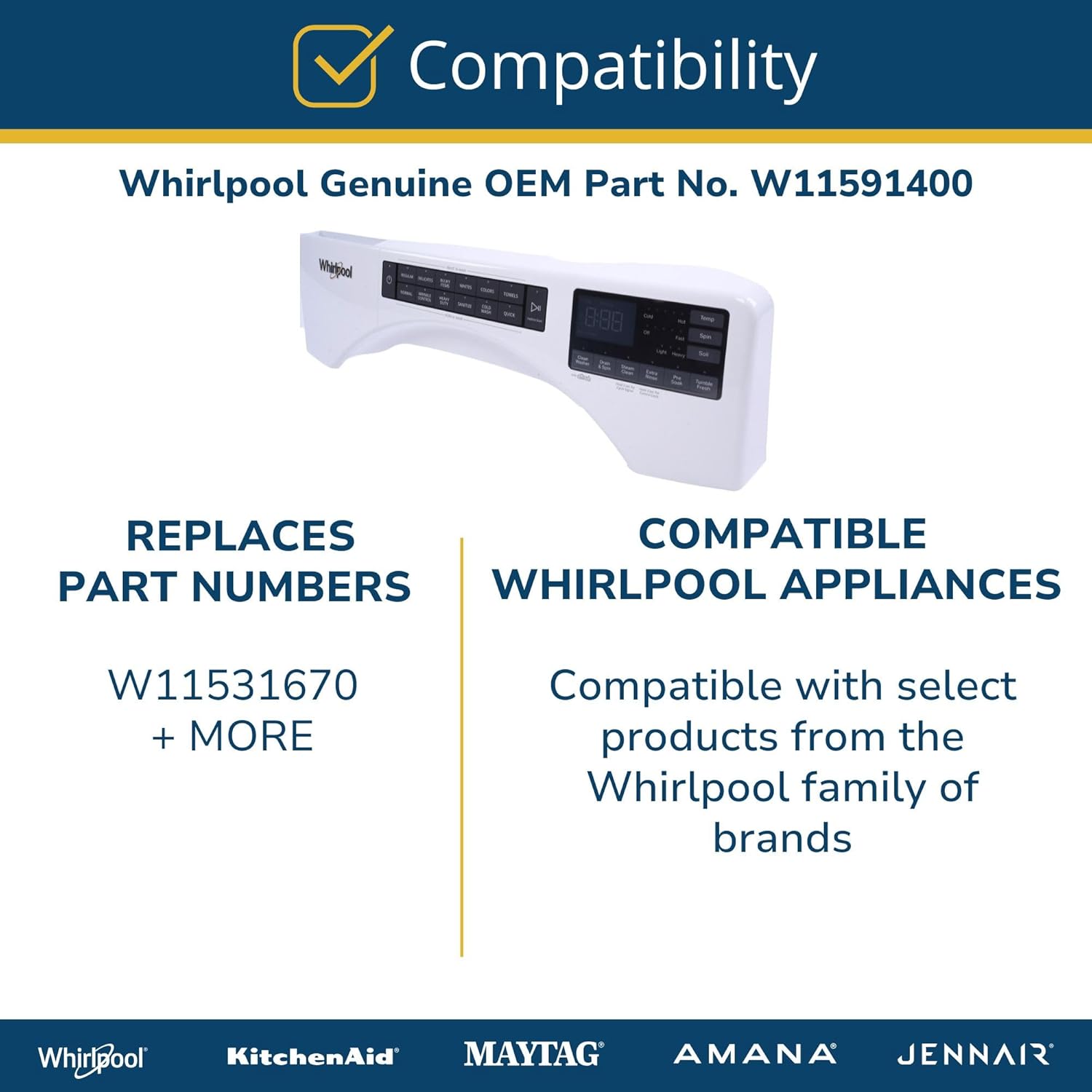 Whirlpool WP71003401 OEM Oven Control Board, Black