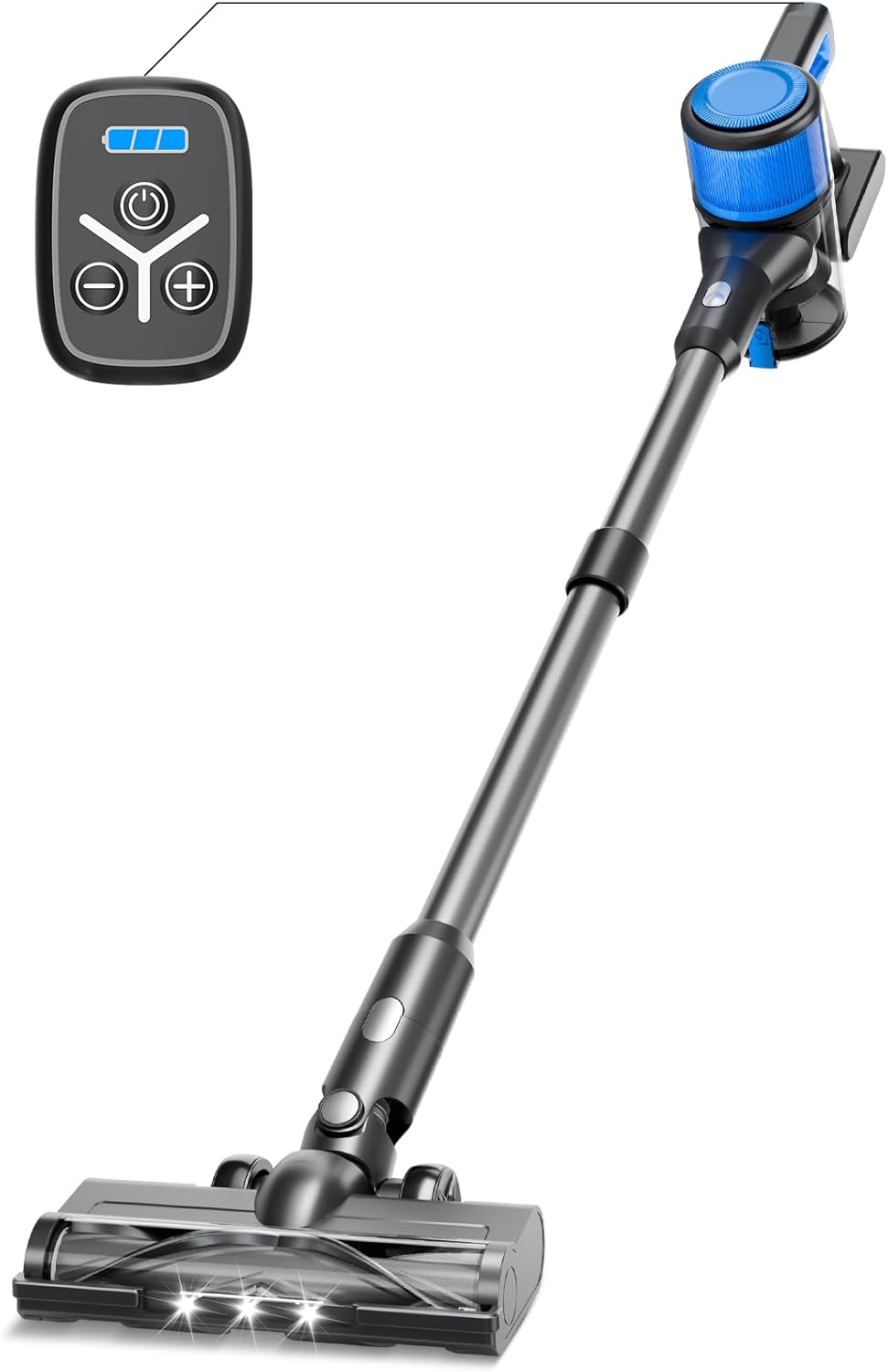 KIKETECH Cordless Vacuum Cleaner, Stick Vacuum Cleaners for Home, Lightweight Vacuum for Pet Hair/Carpet/Floor, Blue