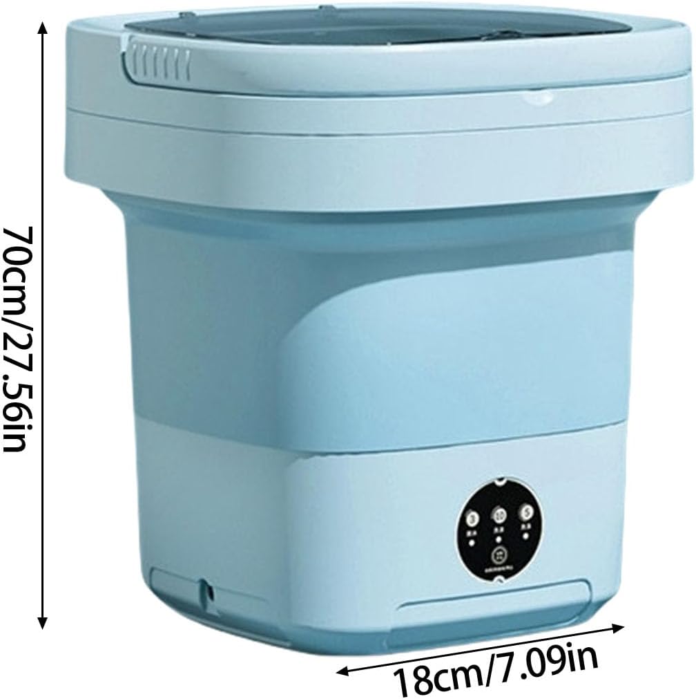 Portable Foldable Washing Machine Automatic Clothes Washer Lightweight For Travel Camping Apartments Laundry Device