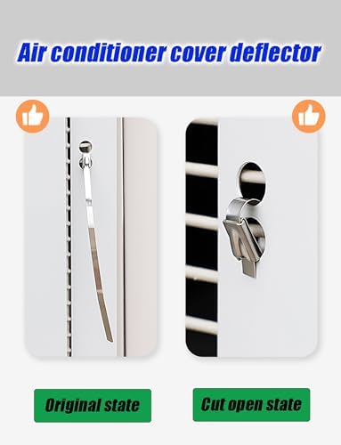 Outdoor Ac Unit Cover Air Conditioner Deflector, Air Deflector Grilles, Stainless Steel Baffle Guide Cover, Air Conditioner Fence Screen, Prevent Direct Blowing Baffle, Square/Round