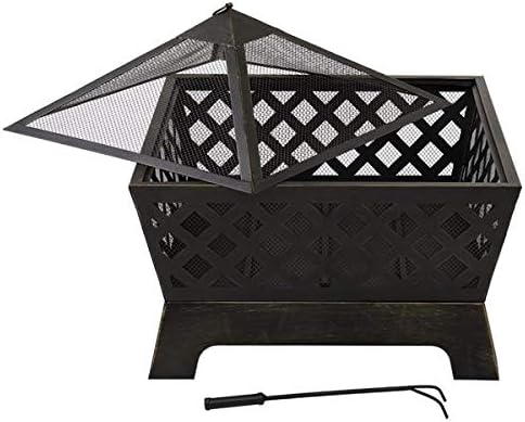 67.01 x 67.01 x 58.42)cm (L x W x H) Steel brazier grill Spark Protection ,Brazier for Patio,Backyard,Garden,Beach,Camping,Picnic