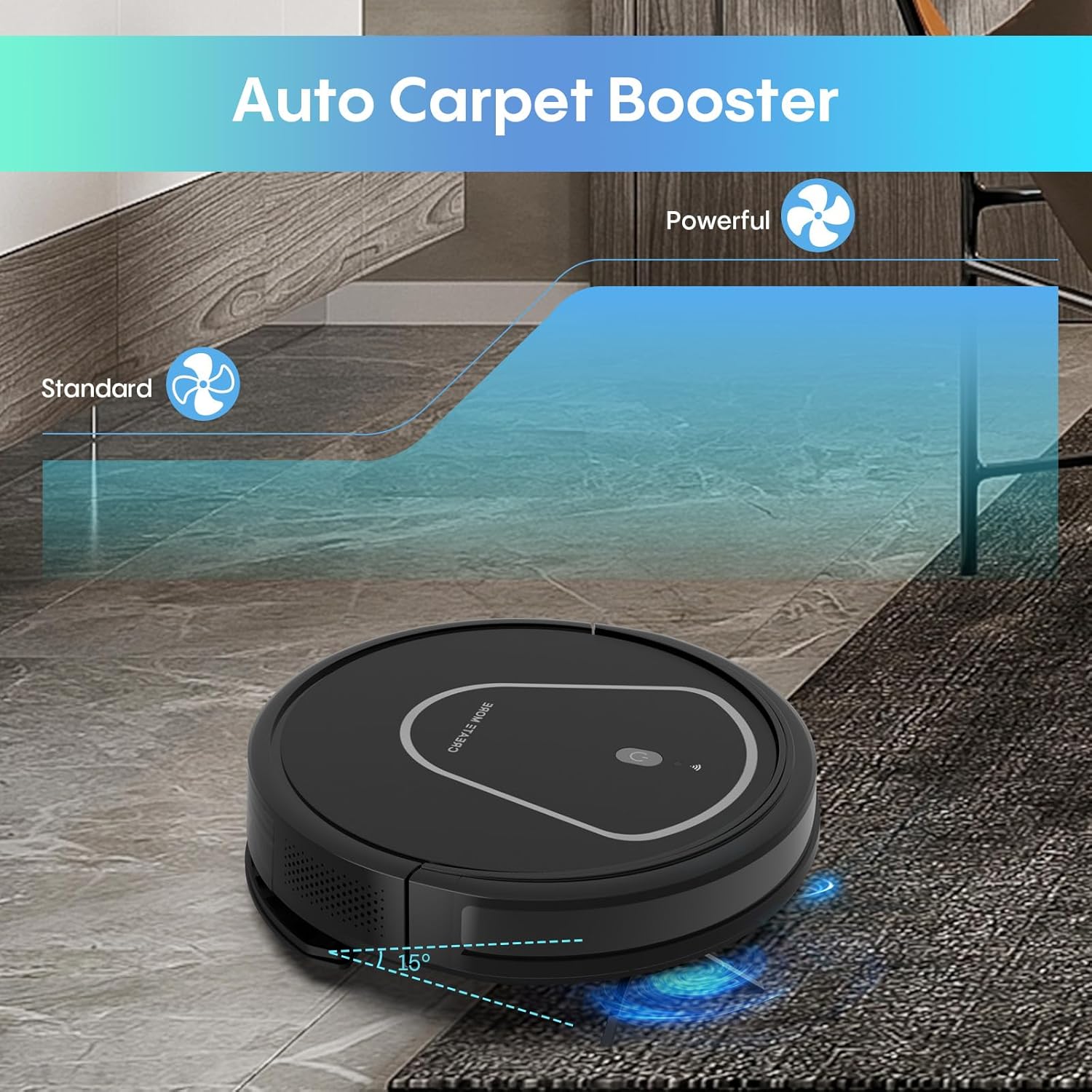 Bagotte Robot Vacuum and Mop Combo, 3-in-1 Robotic Vacuums, 5000Pa Strong Suction Brushless Motor, Auto Recharging,Tangle Free, Timing Function, App/WiFi/Voice/Remote for Hard Floor and Pet Hair
