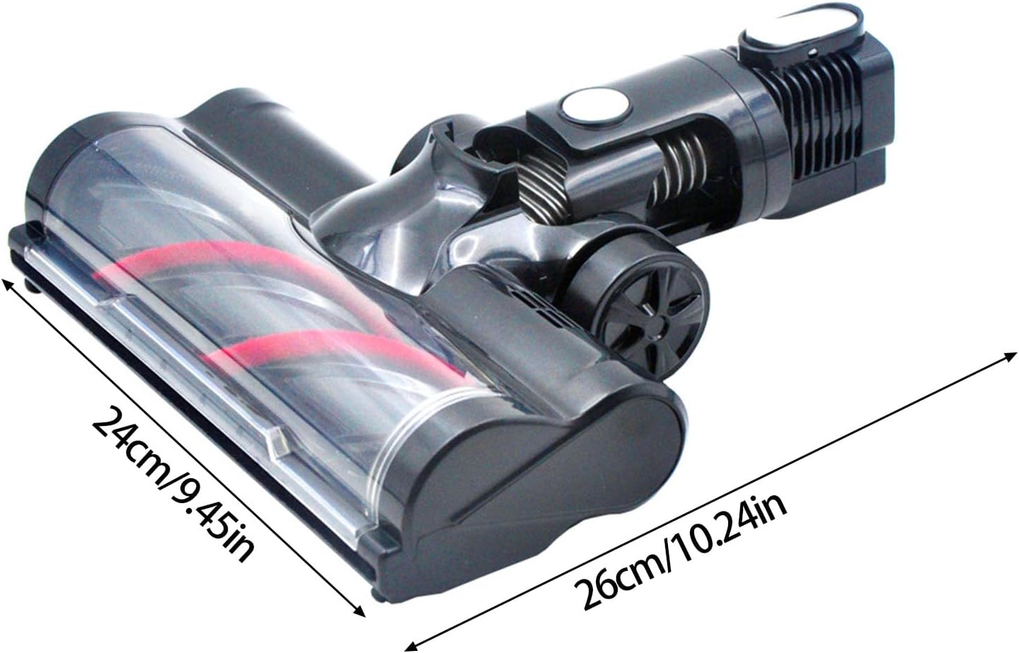 Ergonomic Vacuum Brush Head for Pet Hair Removal Carpet and Hard Floor Assembly Replacement Accessories Flexible Corner