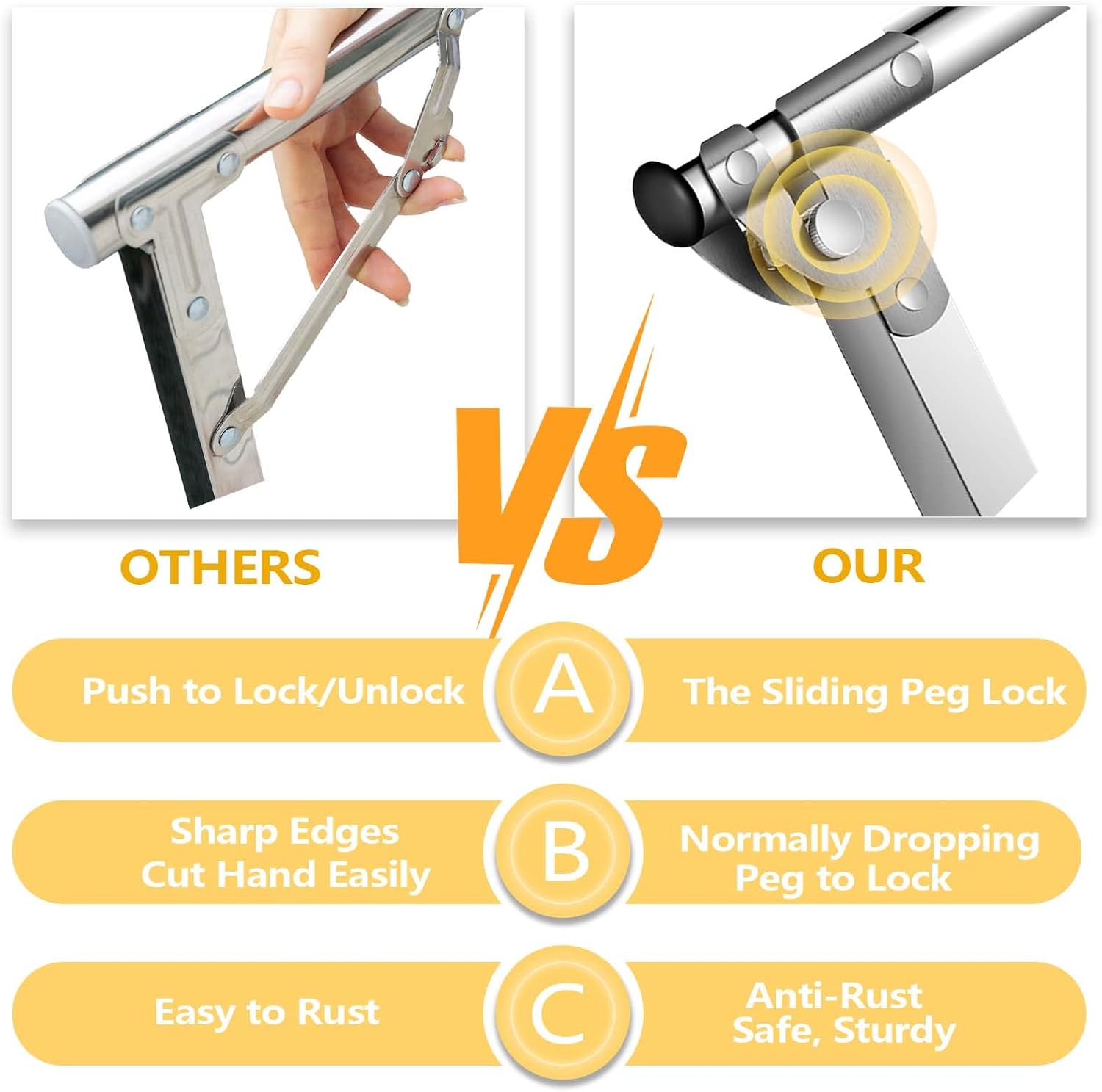 URYAN 95 Inches Clothes Drying Rack, Heavy Duty Stainless Steel Laundry Drying Rack Folding Indoor Outdoor, Portable Drying Rack Clothing, Blanket Rack Clothesline with 20 Windproof Hooks