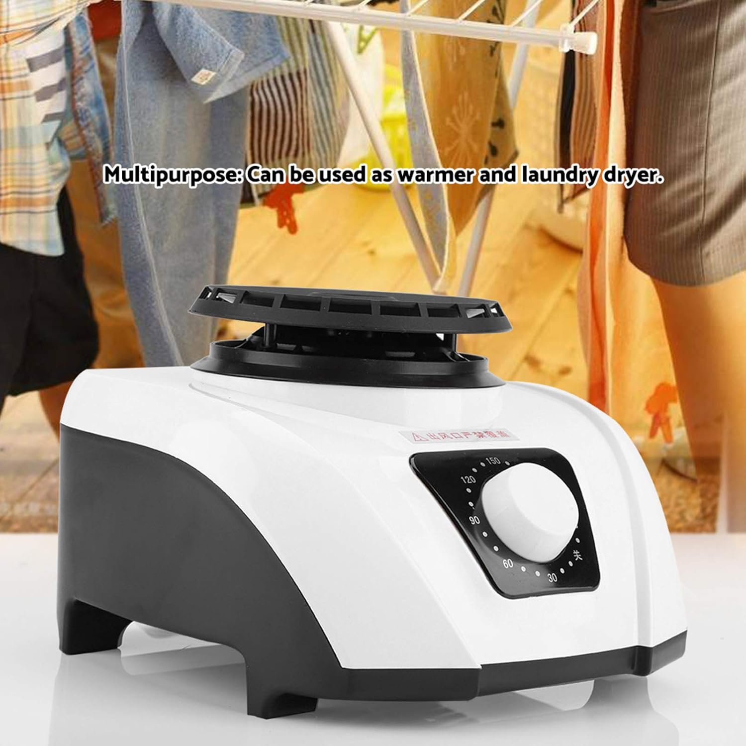 Portable Clothes Dryer, 1200W Mini Portable Electric Laundry Dryer Super Quiet Warmer Drying Rack Warm Shoes Dry Hot Cool Cold Air Machine Electric Clothes Dryer for Clothes Shoes