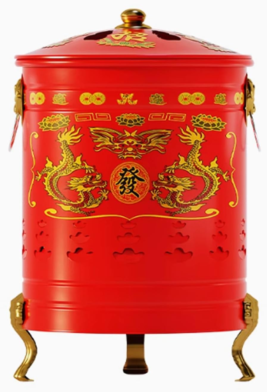 Burn Barrel,Metal Burn Barrels for Outside, Garden Fire Pit Cage Yard Debris Furnace Burning Bin Bucket with Lid