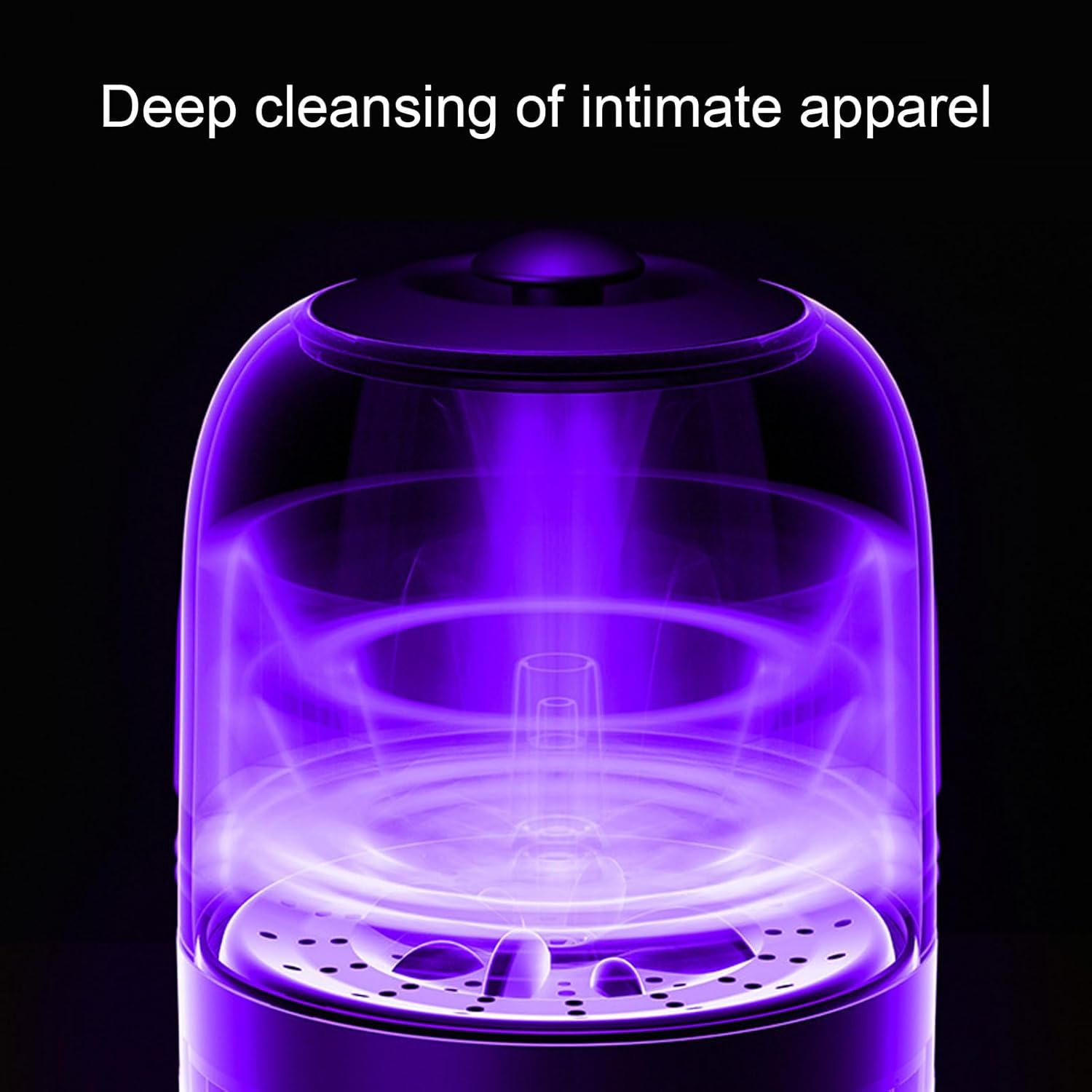 Diydeg Underwear Washing Machine, Portable Rechargeable Mini Washing Machine, Deep Cleans, 2.5L Capacity Cordless Small Washer for Home, Apartment, Camping, Travel (Black)