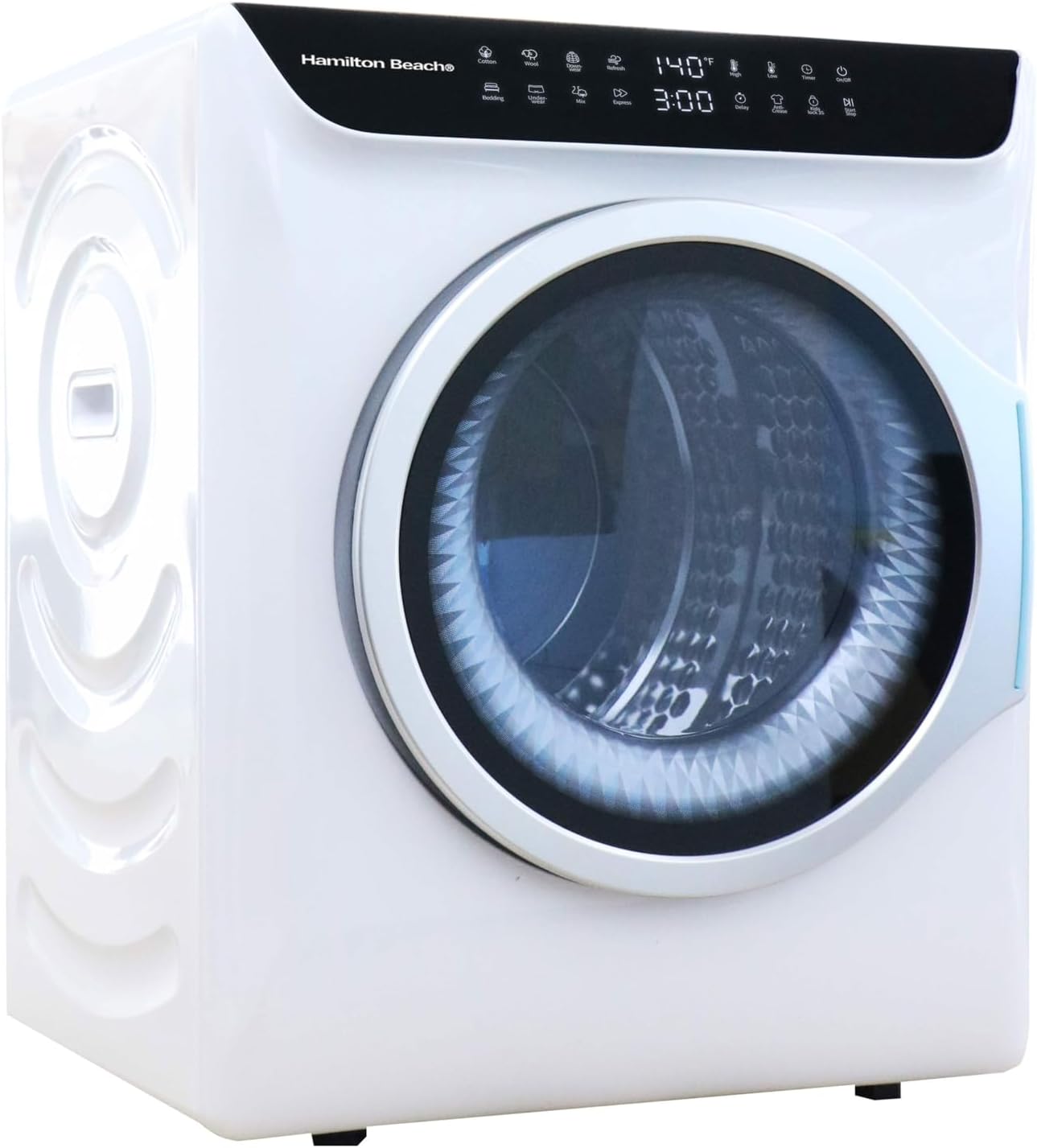 HAMILTON BEACH Electric Compact Portable TOUCHSCREEN Laundry Dryer, White