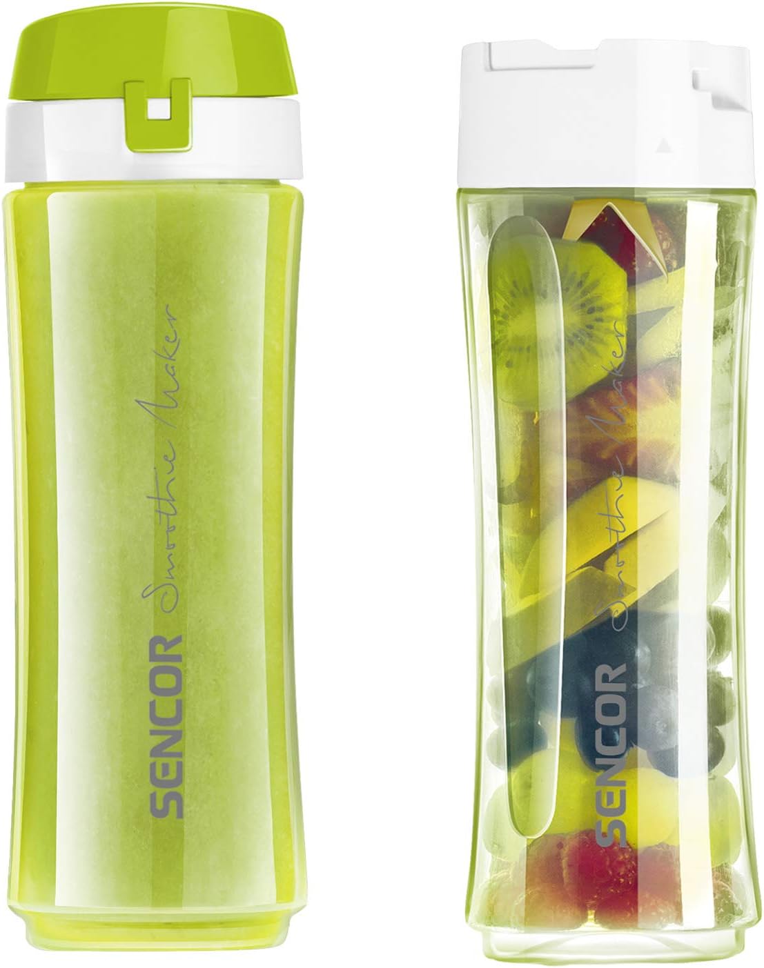 Sencor SBL2201GR 300W Smoothie Blender with 2 Impact Resistant BPA Free Bottles, Green