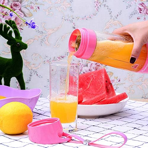 Cup Smoothie Maker, Mini USB Rechargeable Juicer Blender with 4 Stainless Steel Sharp Blades,430ML Capacity 100W Personal Smoothie Maker. Portable, A