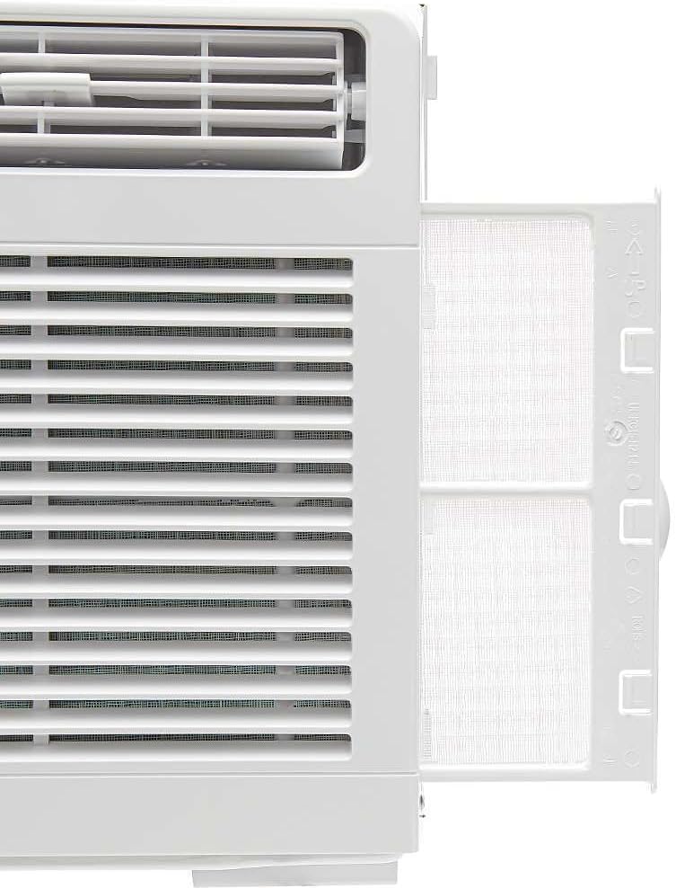 Midea 5000 BTU Window Air Conditioner ComfortSense Remote 150 sq ft, 450W, 56 dB noise level, 3 cooling modes and 3 fan speeds - MAW05R1WWT-T (Renewed)