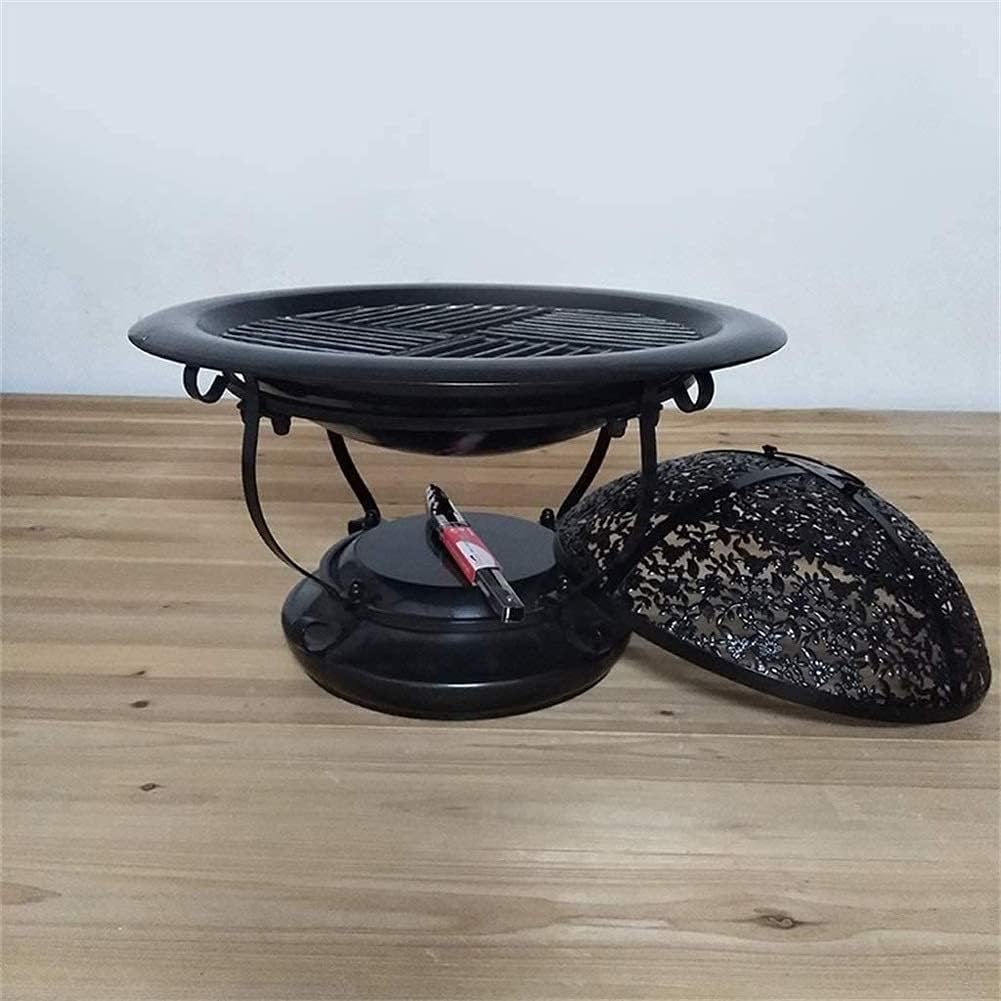 Outdoor Steel Wood Burning Fire Pit,Multifunctional Metal Fire Pit Garden BBQ Firepit