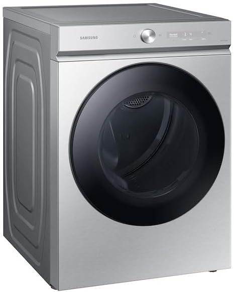 Samsung Bespoke 7.6 Cu. Ft. Silver Steel Ultra Capacity Gas Dryer With Super Speed Dry And AI Smart Dial