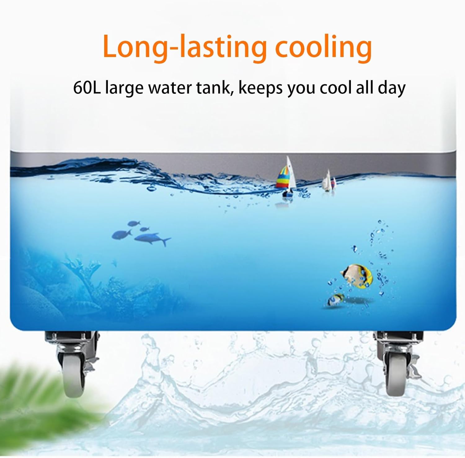 Portable Air Conditioners, Evaporative Air Cooler with 3 Speeds and Extra Large Water Tank, Quiet Swamp Cooler for Room Office