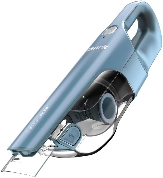 Shark Cordless Handheld Vacuum Cleaner – Ultra Cyclone Power, Lightweight & Portable, XL Dustbin, Washable Filter, Crevice Tool – Black & Blue