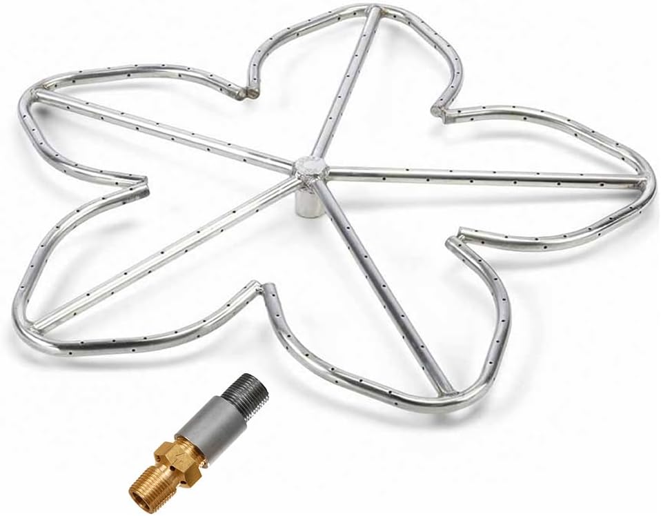 HPC Fire Penta Fire Pit Burner (PENTA12-LP), 12-Inch, Stainless Steel, Propane