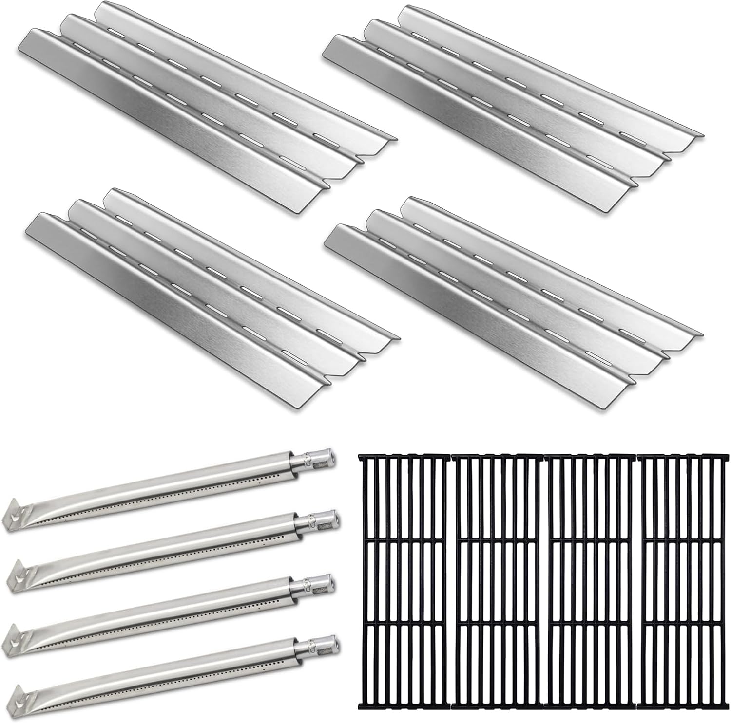SN6021 SA1081 Grill Replacement Parts for Broil King Baron 320, 340, 420, 440, 490, 540, 590, 9211-64, 9211-67, 9215-54, 9215-57, 9221-54, 9221-64, Grill Heat Plate, Burner Tube, Grill Grate