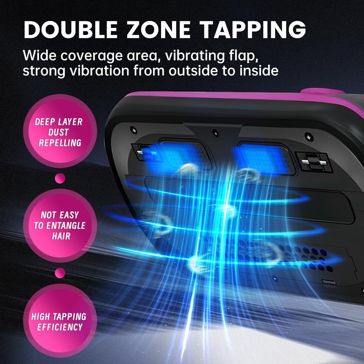 PATO Mattress Vacuum Cleaner, Wireless Handheld Bed Vacuum Cleaner with UV-C Light, HEPA Filter and Ultrasonic Vibration, 12KPa, Suitable for Beds, Sofas, Car Seats, Carpets (Purple)