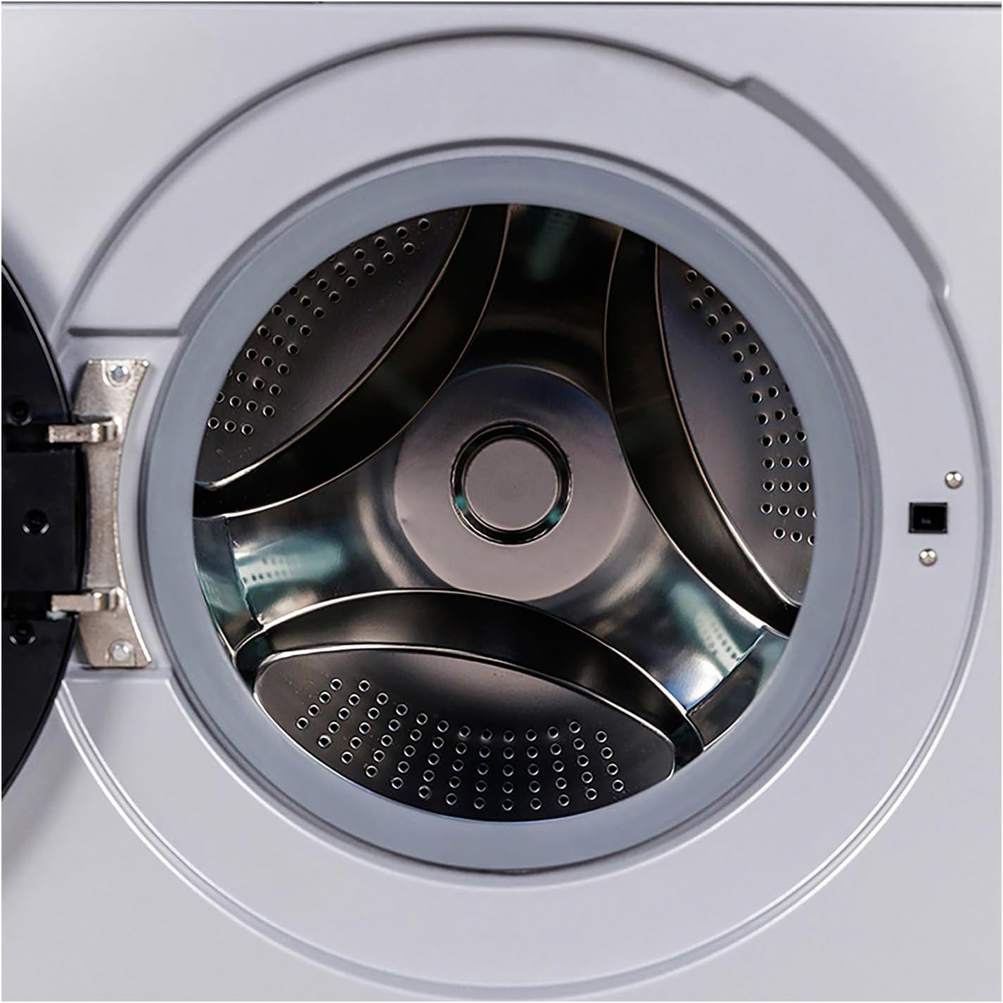 1.6 cu.ft. CONVERTIBLE Compact Combo Washer Dryer with Pet Cycle (Silver)