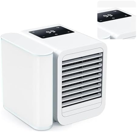 Marhynchus USB Personal Air Cooler Portable Air Conditioner Cooling Fan with 1000ml Adjustable Wind Speed 1-99 Levels for Room Home Office Garage