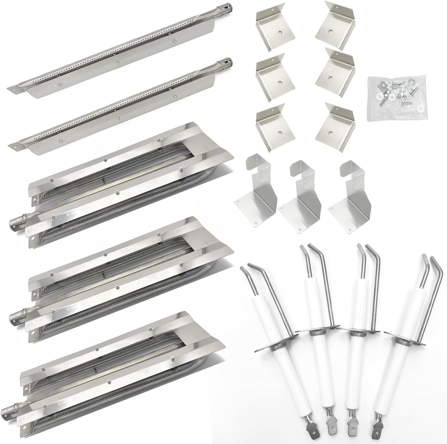 Burner Electrode, 4 Electronic igniters and Stainless Steel U Shaped and 24