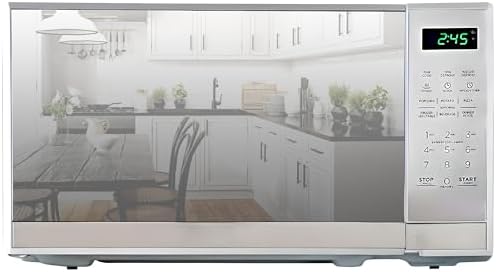 Total Chef 0.7 Cu Ft Microwave Oven - Countertop Small Kitchen Appliance, Stainless Steel Microwave with Digital Touch, Pre-Set Functions, 10” Turntable, 700 Watt