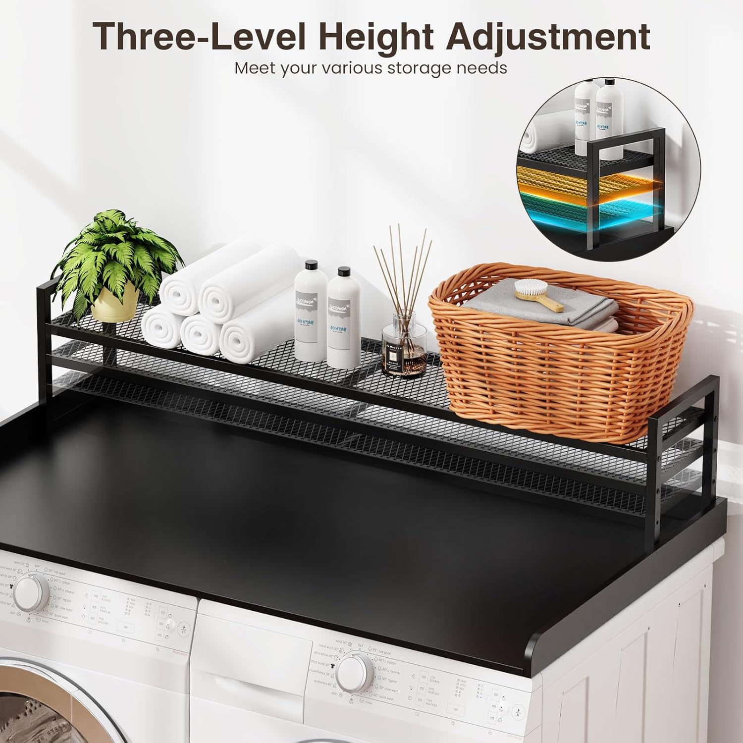 Washer Dryer Countertop with Shelf, 54