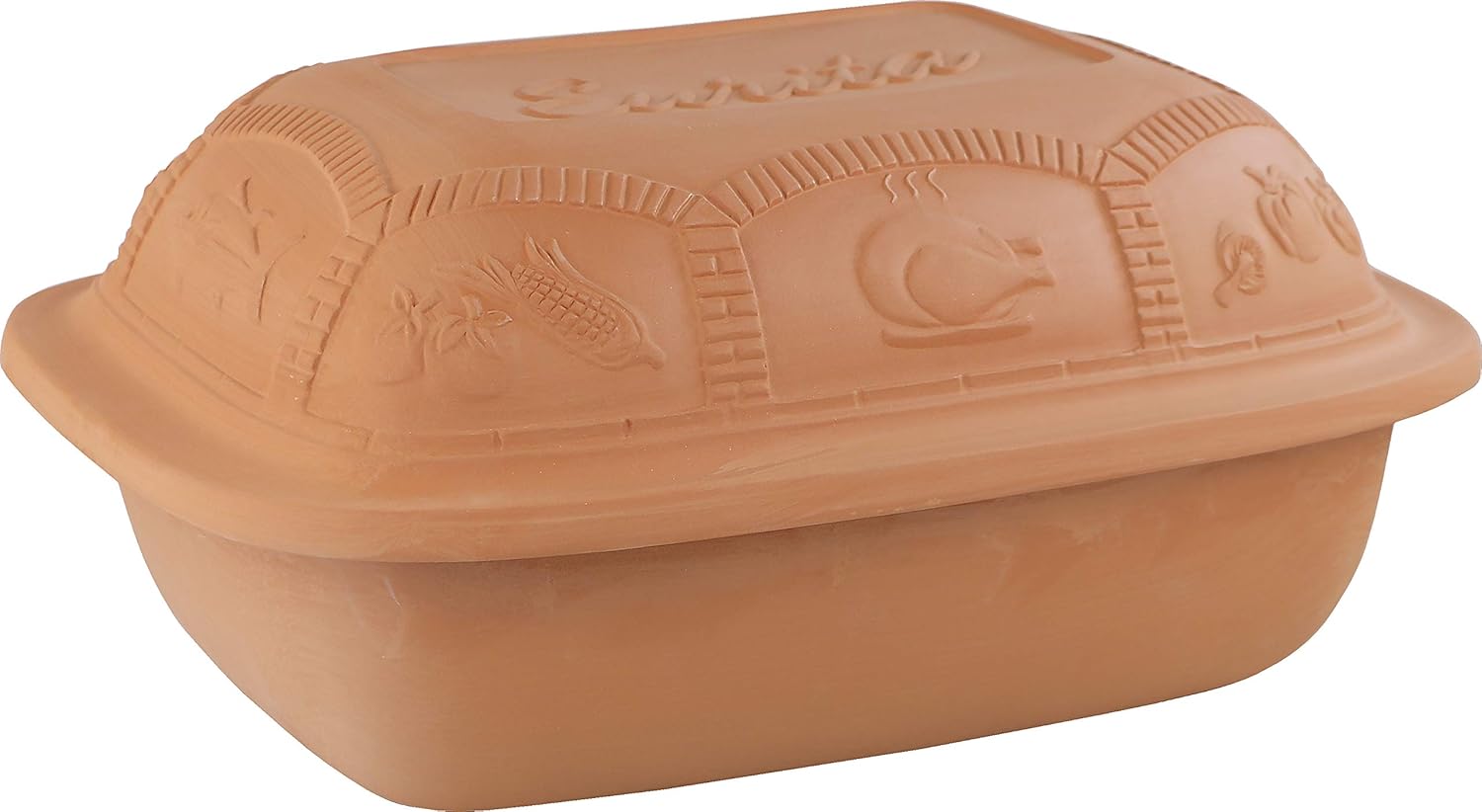 Eurita Clay Roaster, Non-Stick Dutch Oven, Healthy Clay Pot Cooking, With Free Recipe Guide, 6.25 Quarts