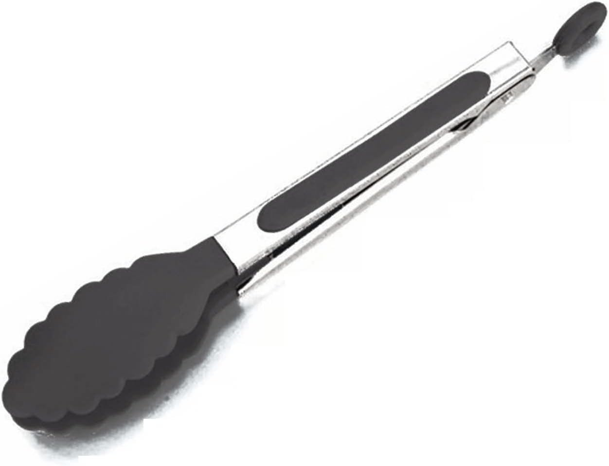 Bag Clips for Food Silicone Food Tong Kitchen Accessories Stainless Steel Kitchen Tongs Silicone Non-Slip Cooking Clip Clamp BBQ Salad Tools Grill Tongs