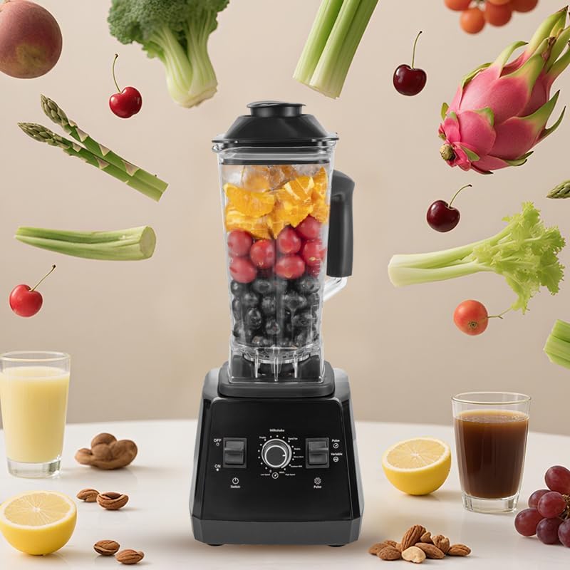 Professional Blender, 2400W High Speed Countertop Blender with two 68oz / 2L BPA-Free Jars, 25000 RPM Powerful Smoothie Blender for Ice Crushing, Frozen Fruit & Kitchen Use