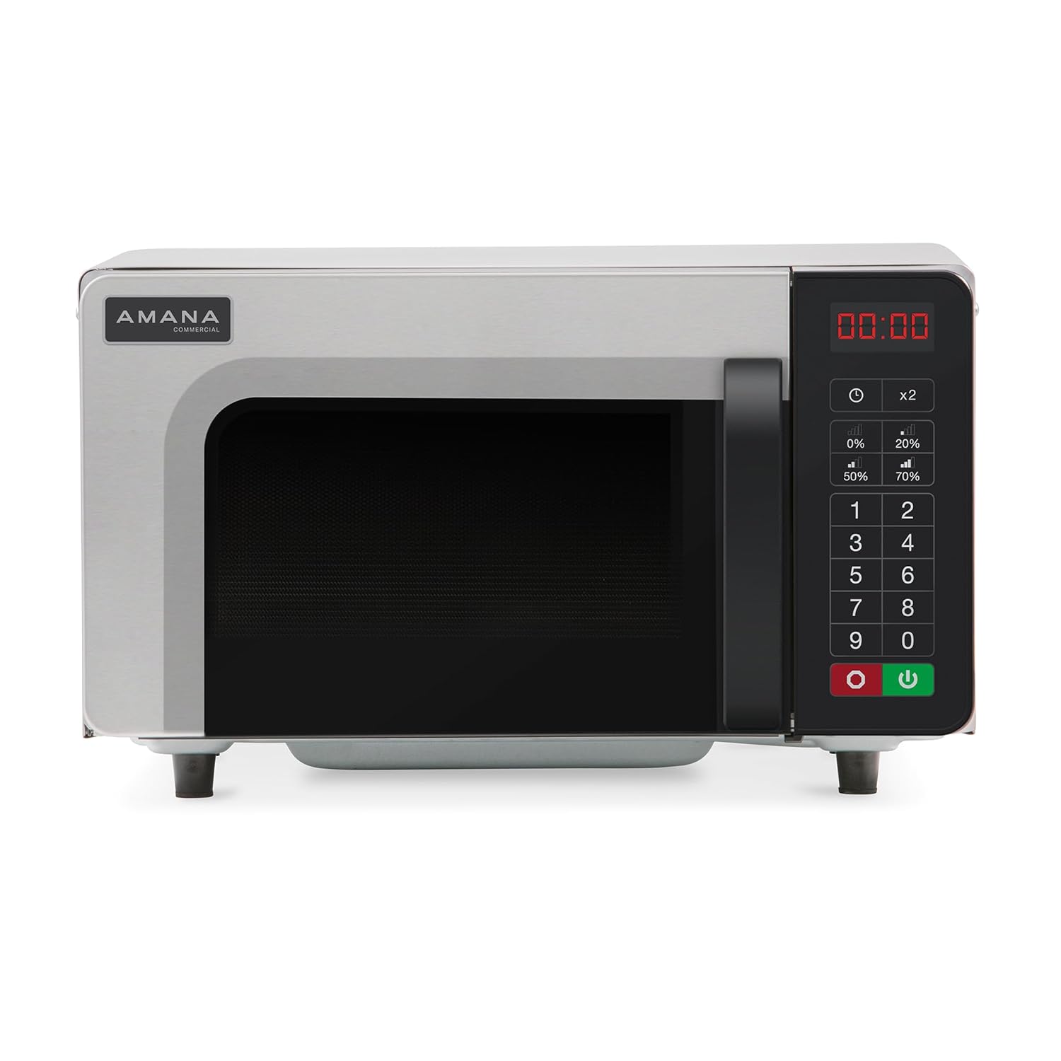 Amana RMS10TSA 1000 Watt Heavy-Duty Countertop Commercial Microwave Oven with Push Button Controls for Restaurant Buffet Catering | 0.8 Cu. Ft, 20