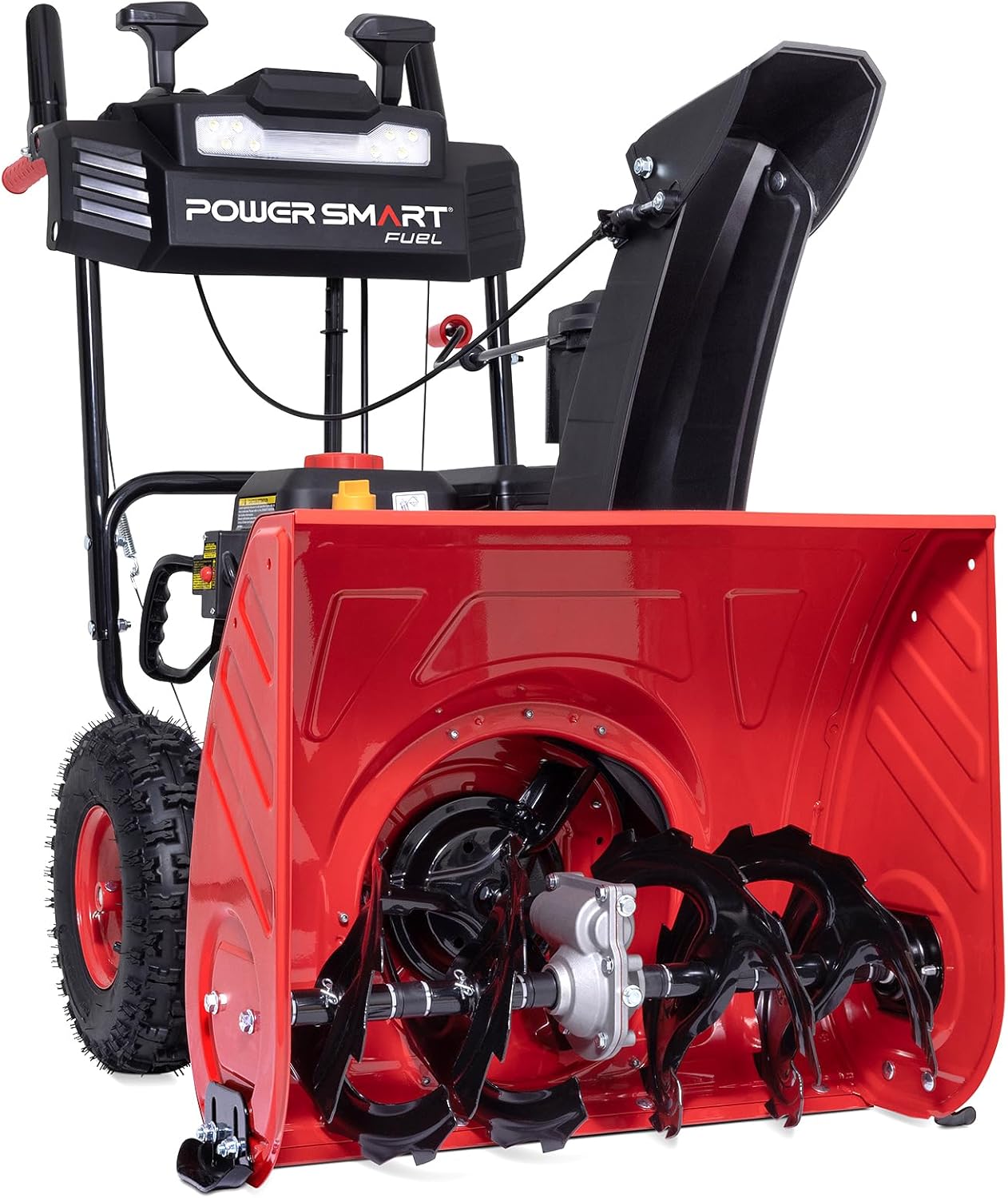 PowerSmart 26-Inch Snow Blower Gas Powered, 252cc 4-Cycle Engine with Electric Start, 2-Stage Self-Propelled with Headlight