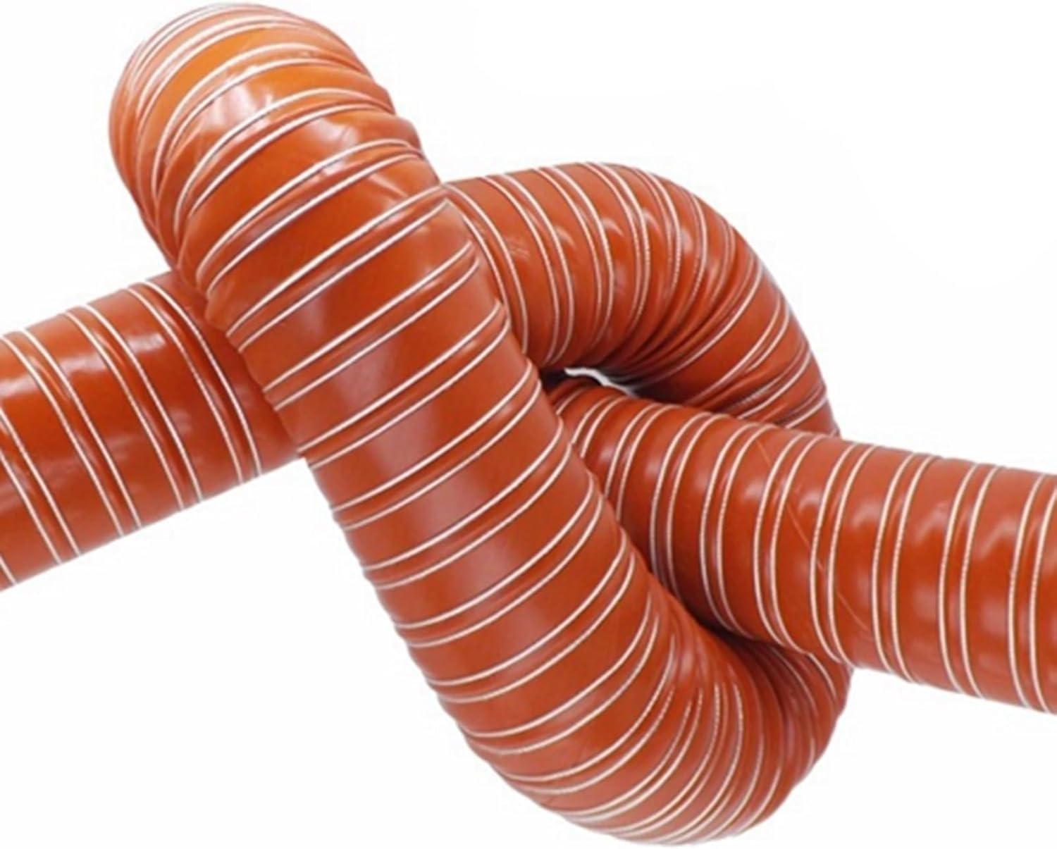 PVC Flexible Hose 25mm 30mm 50mm 65mm 75mm 100mm 150mm 200mm, Dryer Vent Hose Air Duct for Exhaust Fan(Orange,80MM (3.15 Inch))
