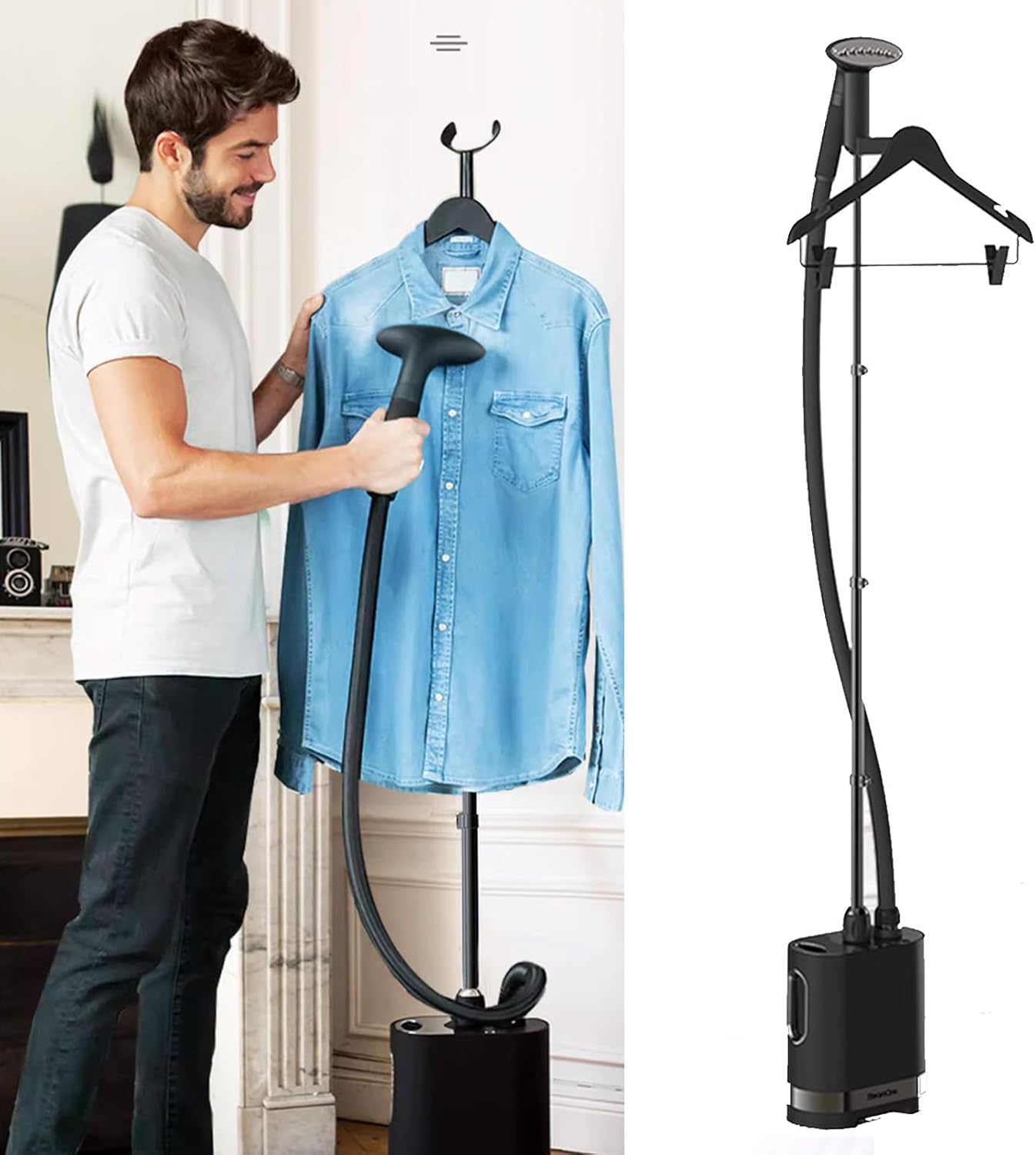 Home Ironing Clothes Handheld Ironing Machine, Hanging Vertical Electric Iron, 1700W Powerful Steam Hanging Iron, 1.8L Water Tank Can Provide 40 Minutes of Continuous Steam