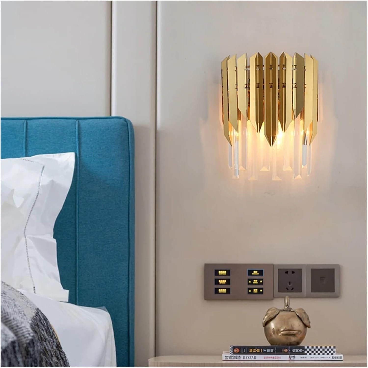 Modern Wall Lights Crystal Gold - Personality Home Living Room Video Bedroom Indoor Light fixtures,Household