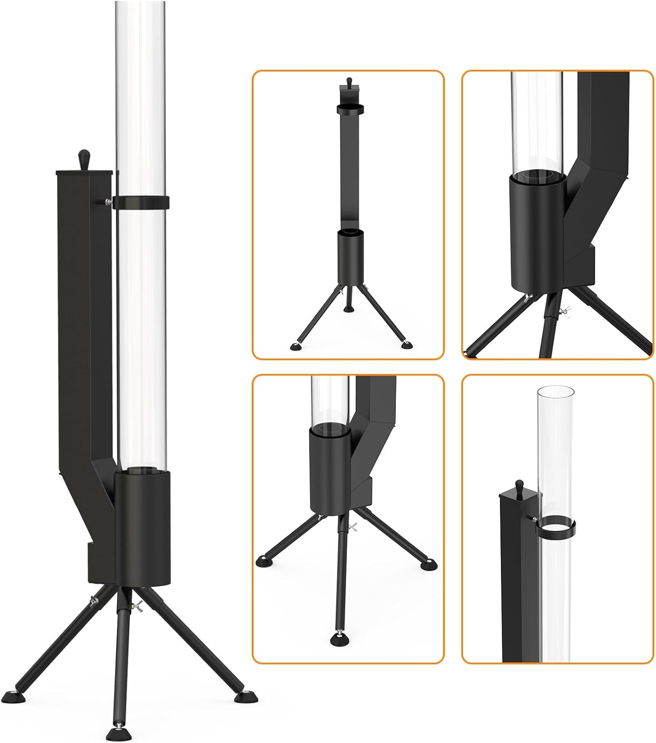 ONLYFIRE OUTDOOR LIVING Patio wood pellet Fire Pit with Ash Tray, Portable Pellet Heater for Camping Backyard Porch Coffee Shop Outside Restaurant, Bonfire Party, RV, Tailgating, Beach, FP042