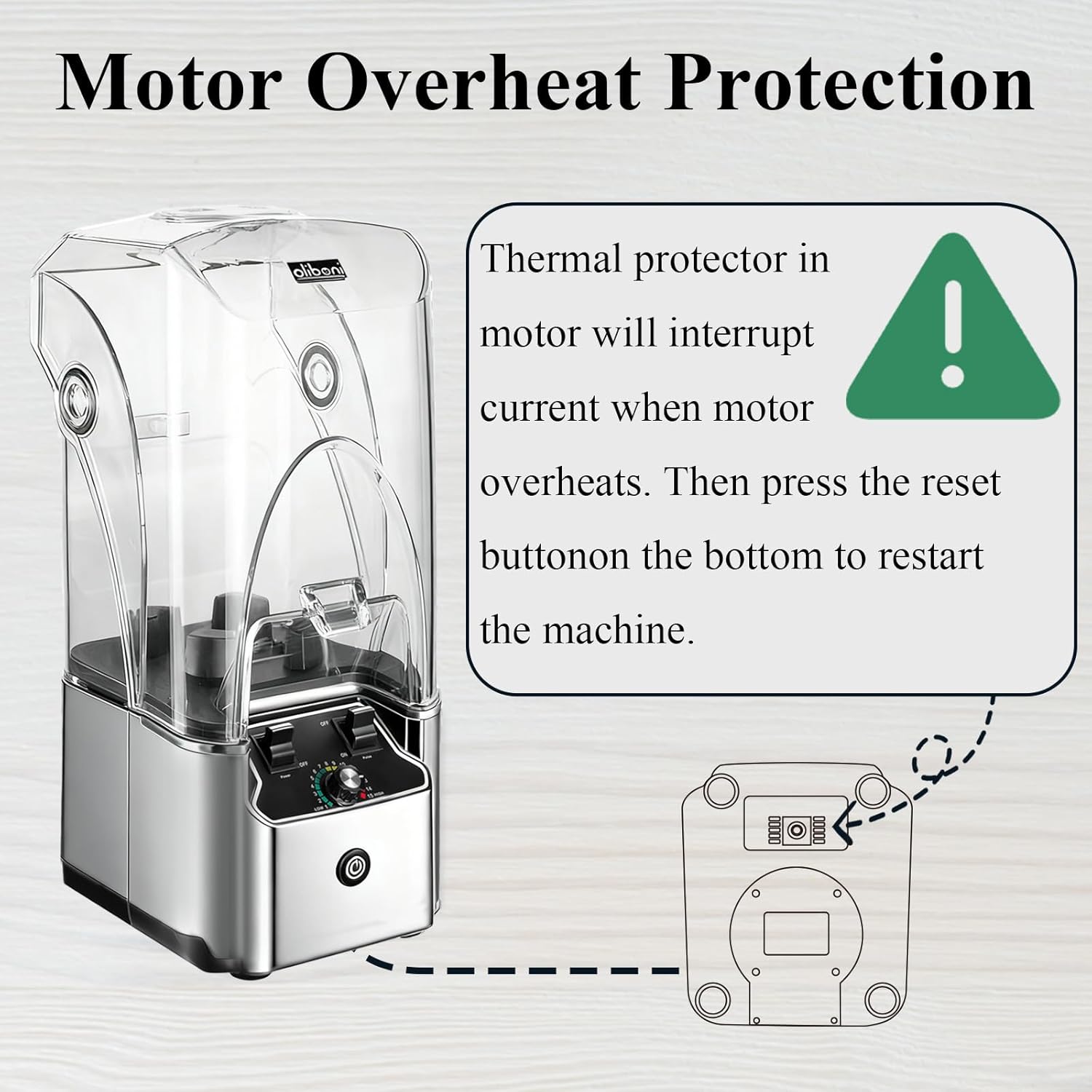 Commercial Blender for Smoothies 2200W With Soundproof Cover, 2200 ML, 15 Speeds, 6-leaves Stainless Steel Blade, Heavy Duty Blender for Restaurant, Smoothie, Ice Crush, Shakes, 9.5