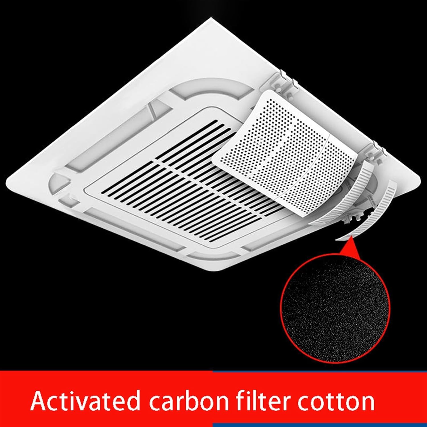 Air conditioning deflector 4 PCS Central Air Conditioner Deflector,Ceiling AC Anti-direct Baffle, Angle Adjusted Freely Air Deflector Micro Hole Wind Guide for Office&Family