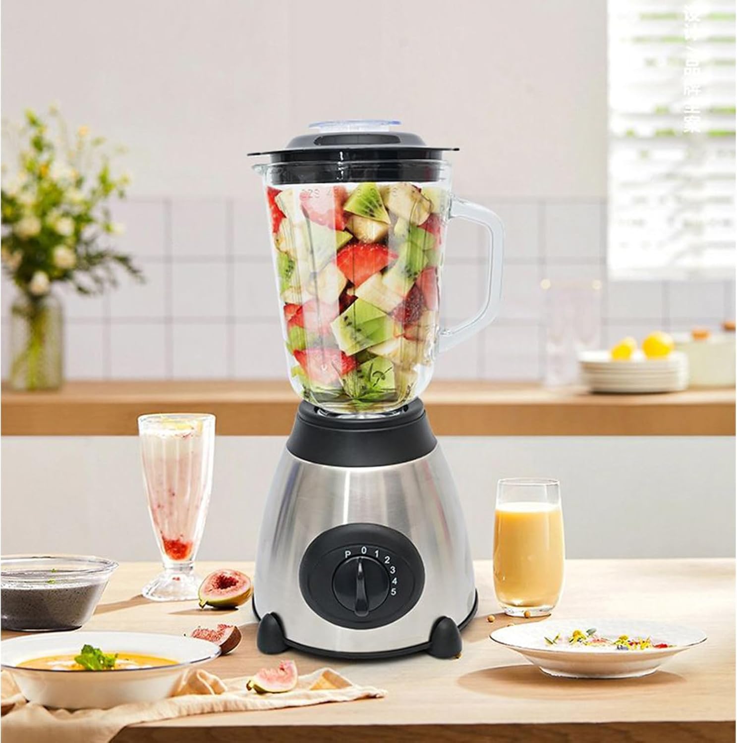 Blender For Smoothies -18.5 * 38cm, Countertop Blenders, To-go Cup | Food Processor Seasoning Maker | Food Blender | Ice Crushing, Fruits, Self-Cleaning, Speed Adjustable
