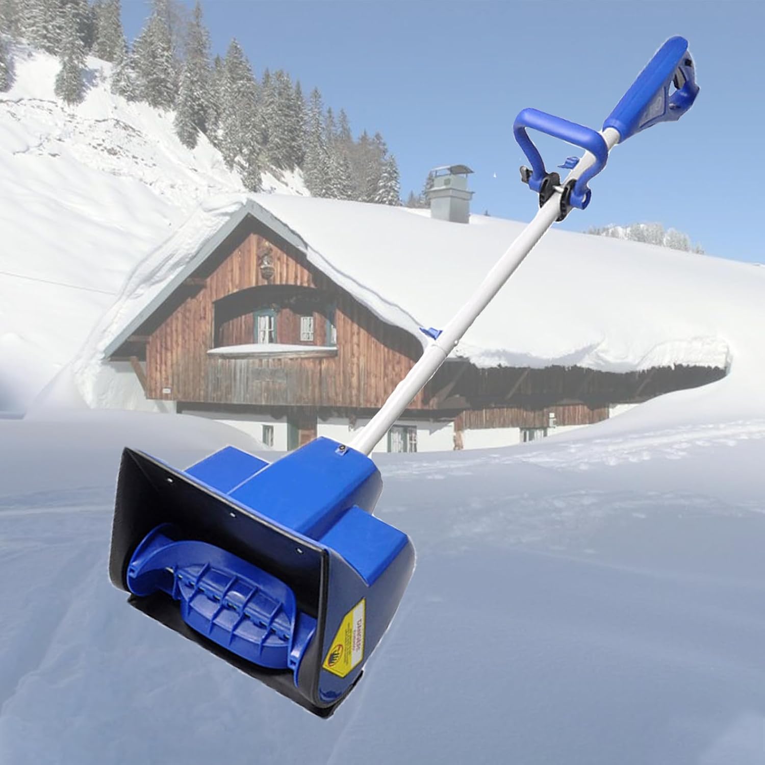 Cordless Snow Shovel, 12Inch Electric Snow Blower with 4.0Ah Batteries & Charger, Battery-Powered Snow Removal with Directional Plate,26ft Throw Distance for Patio, Deck, Driveway,TwoBattery