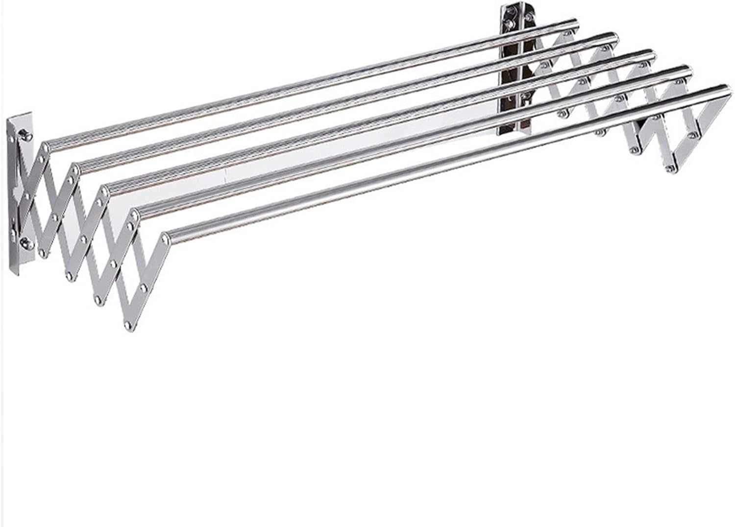 Home Retractable Clothes Drying Rack Wall Mounted Folding Hanger Drying Rustproof Easy to Install Design 110 Lb Capacity (Size : 70cm)