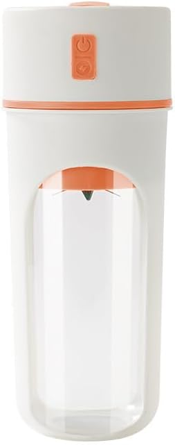 Portable Electric Juicer Blender, USB Rechargeable, Wireless Personal Juice Cup, White and Blue (Orange)